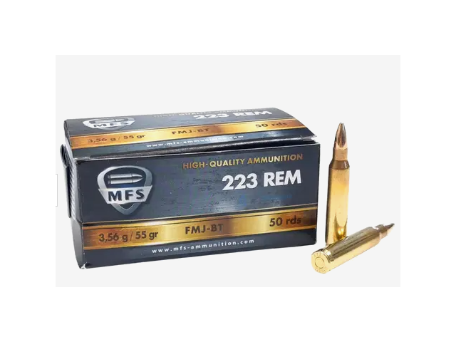 Naboj MFS .223 Rem FMJ-BT - 3,56g/55gr (50kos)