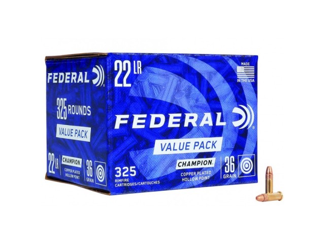 Patrone Federal .22 Lr HV 36 grain (325 Stück)