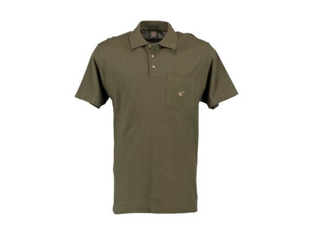 Short Sleeve Shirt with POLO Small Sewn Hunting Motif