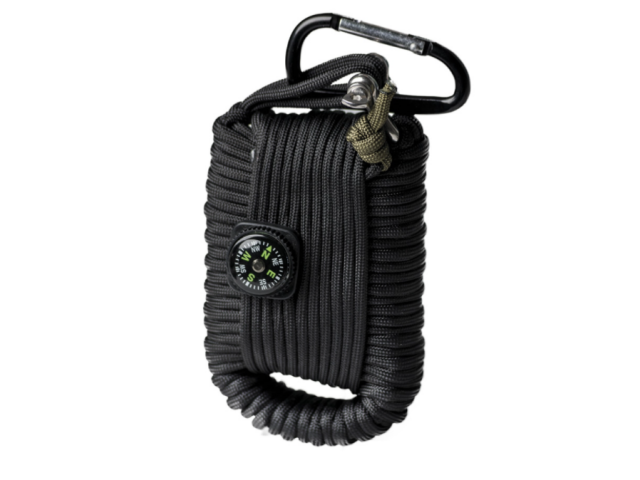 Kit di sopravvivenza in natura PARACORD SURVIVAL KIT - nero