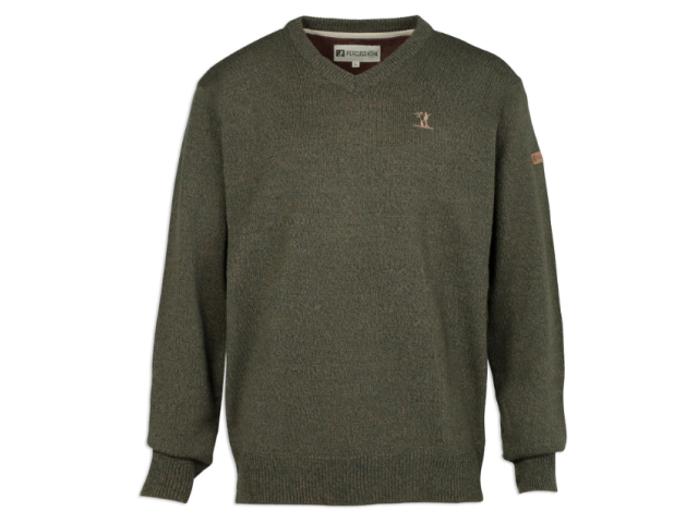 Jagdpullover PERC V-Neck Hunting - grün