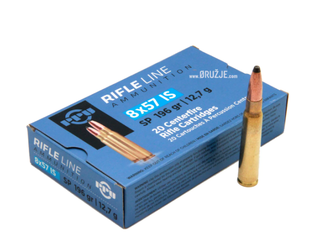 PPU 8x57 IS SP cartridge - 12.7g/196gr
