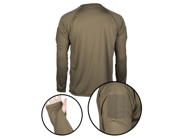 Duga majica MILTEC Quick Dry zelena