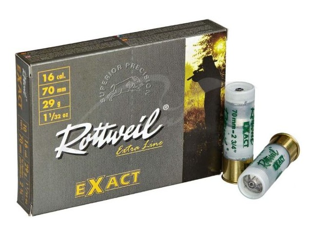 Patrone Rottweil Exact 16/70 (Idealkugel) - 29g