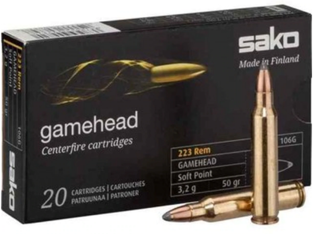 Patrone SAKO Gamehead 223 Remington - 3,2g/50gr