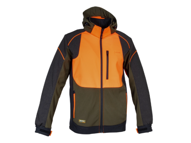 Jakna COFRA Seewald rjavo-zelena/črna/oranžna