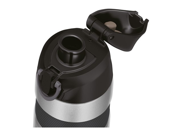 Kolesarska termovka s hidracijskim pokrovčkom THERMOS Sport mug 600ml - srebrna