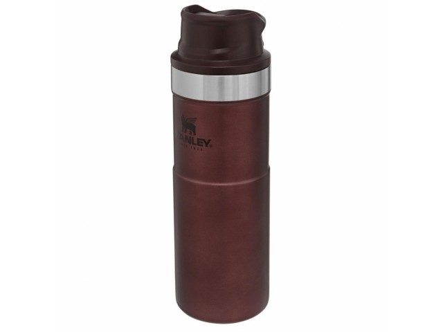 Thermal mug with one-handed opening STANLEY Travel mug 0.473 l- red