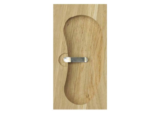 Trophäenbrett REHBOCK 19x12 - dunkel abgerundet