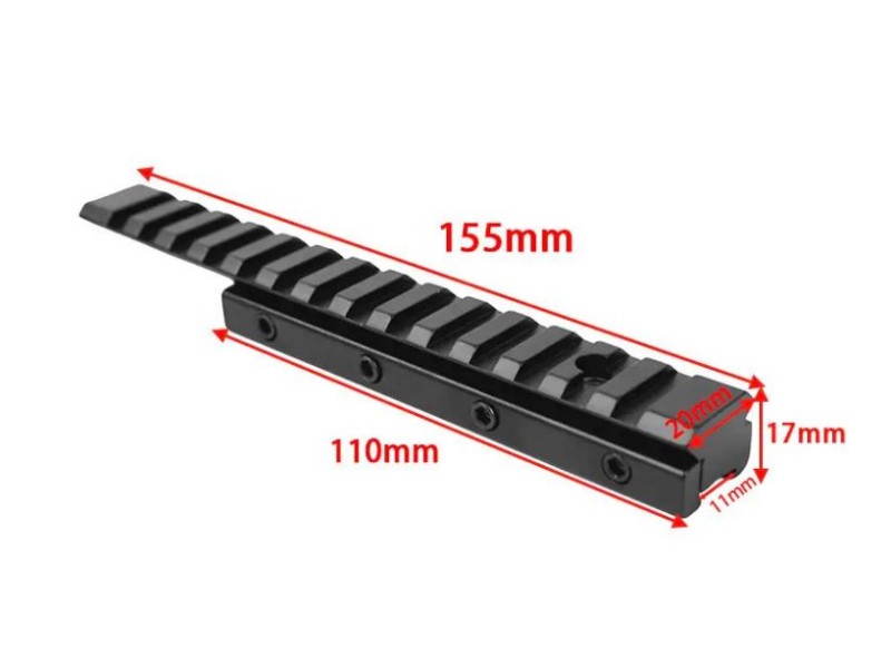 Adapter 9-11 mm na 20-22 mm / 150mm weaver_picatinny