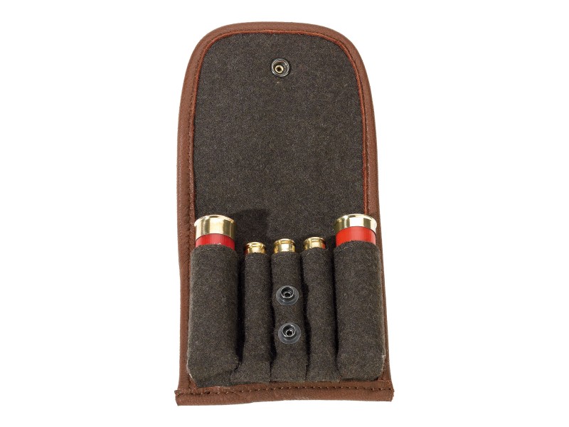 Etui für Patronen AKAH Leder/Wolle kombiniert
