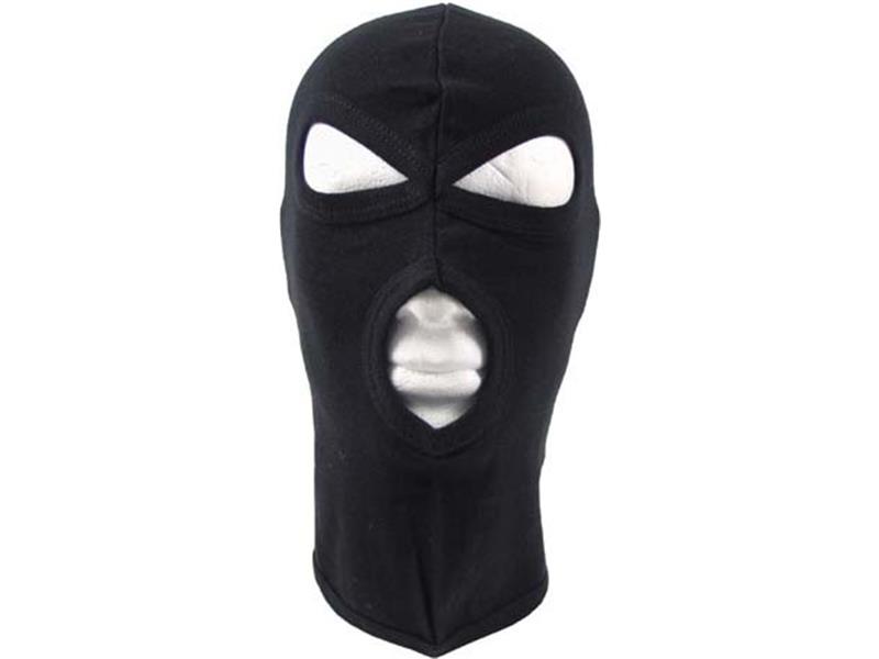 Balaclava cap thin black 3 holes