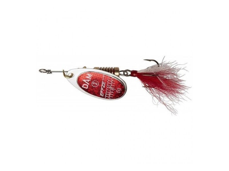 Blestivka DAM Effzett Standard Spinner Dressed - Rdeča- 20g/#6