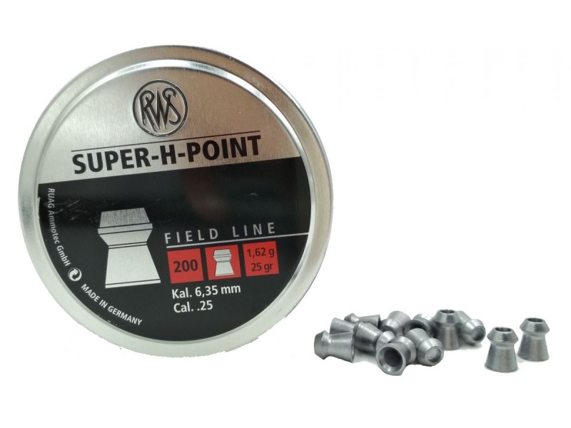 Diabolo RWS SUPER H-Point 6,35 mm - 200 pz