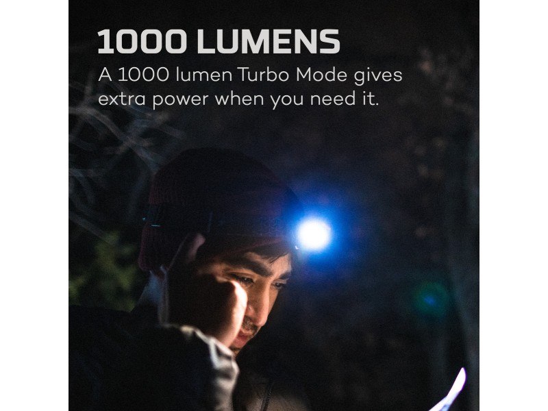 Punjača naglavna lampa NEBO Einstain 1000 flex - 1000 lumena
