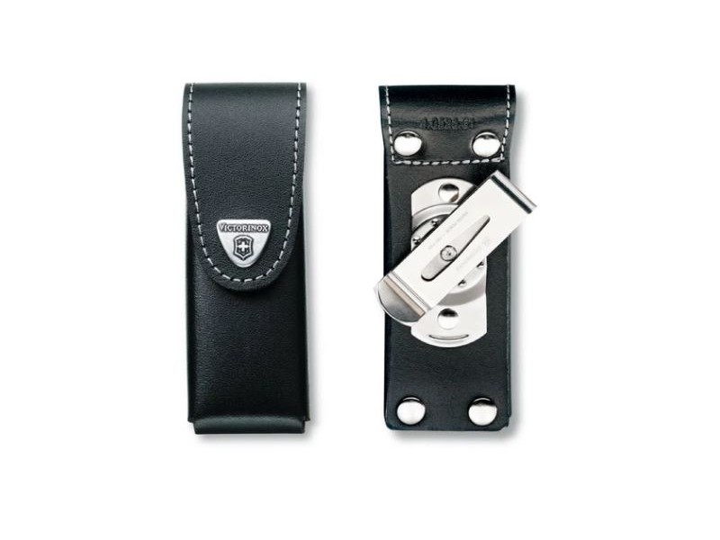 Messertasche VICTORINOX aus schwarzem Leder mit Schnalle