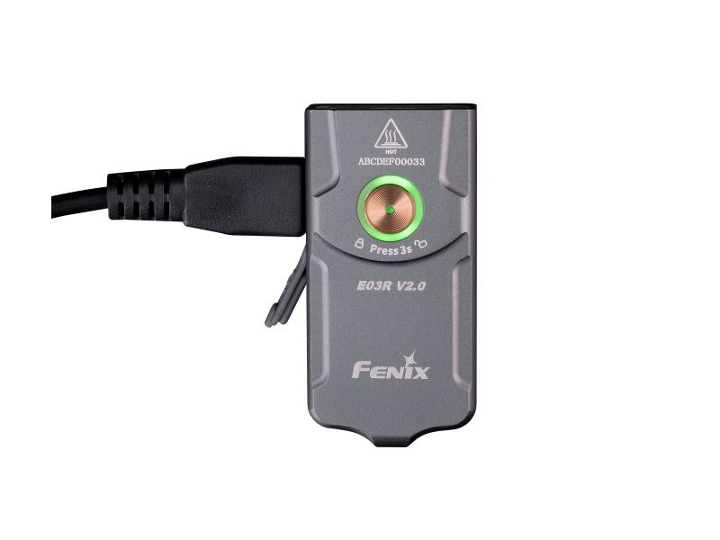 Mini rechargeable flashlight FENIX E03R V2.0 keychain - 500 lm