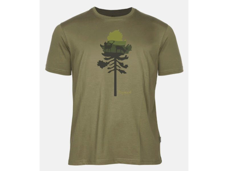 T-shirt PINEWOOD Finveden deer - green
