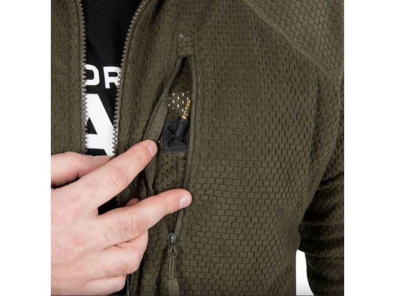 Maglietta in pile HELIKON Alpha Hoodie senza cappuccio - nera