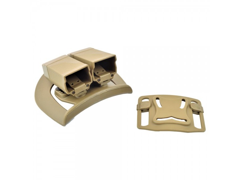 Custodia per caricatore doppia IN PLASTICA RIGIDA coyote - serie Glock