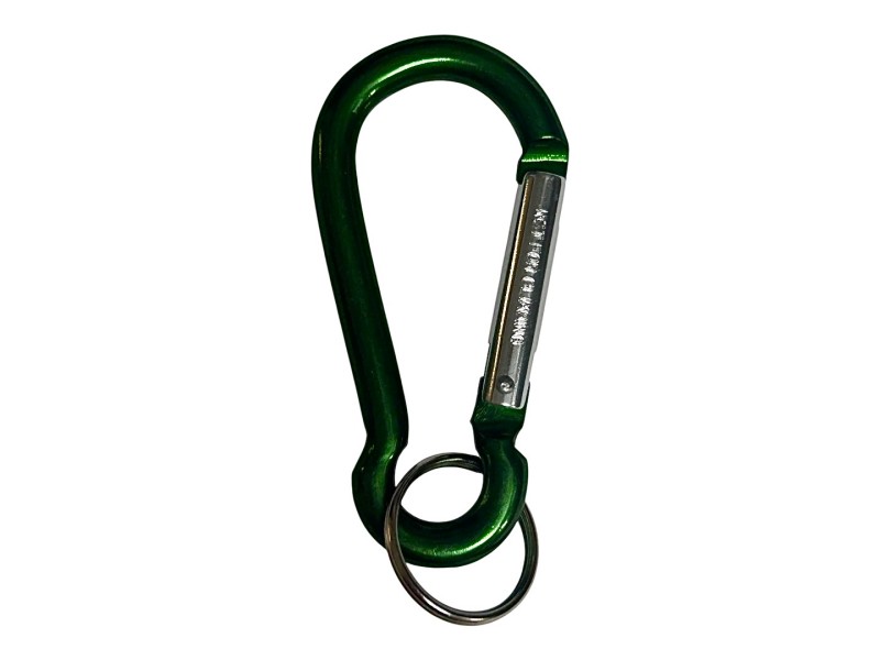 Moschettone ALU verde - 8 cm