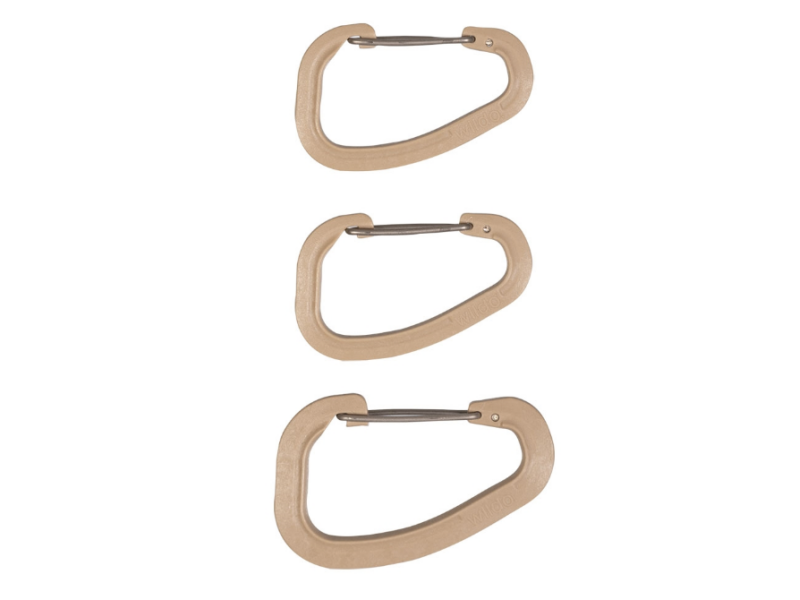 Karabiner-Set WILDO 3 Stück - coyote