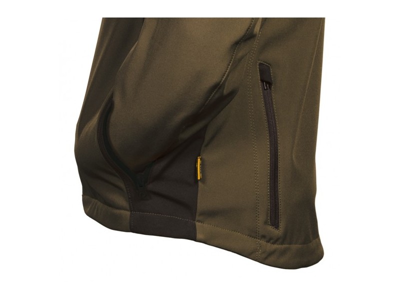 Jacke COFRA Softshell KLARBO - braun/schwarz