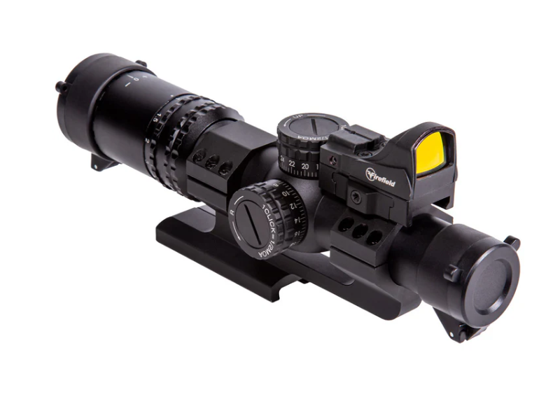 Telescopio da caccia FIREFIELD RapidStrike 1-6x24 kit Kommando con punto rosso