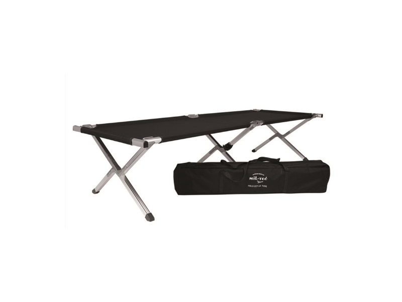 Liege - Bett US ALU schwarz