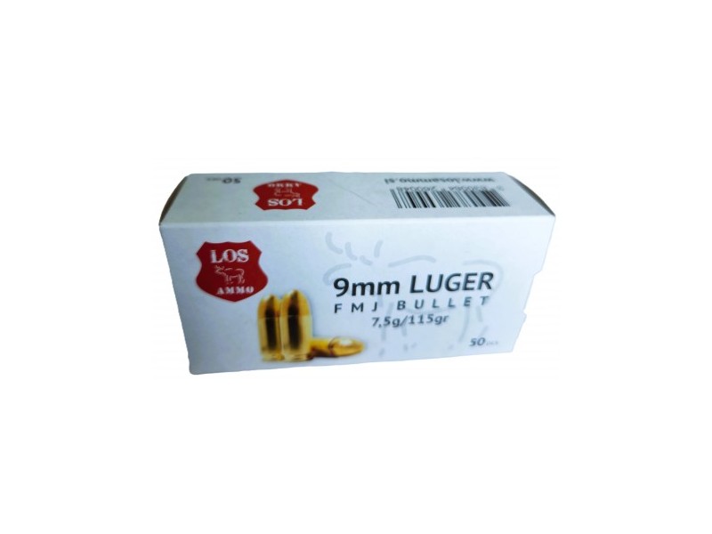Naboj LOS 9x19 Full Metal Jacket - 7,5g/115gr