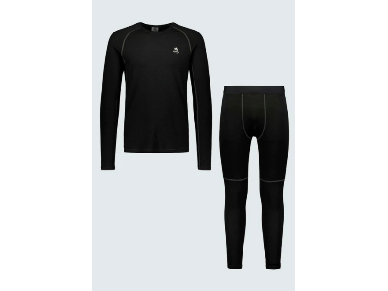 Thermo-Unterwäsche ALASKA 1795 MERINO Set - schwarz