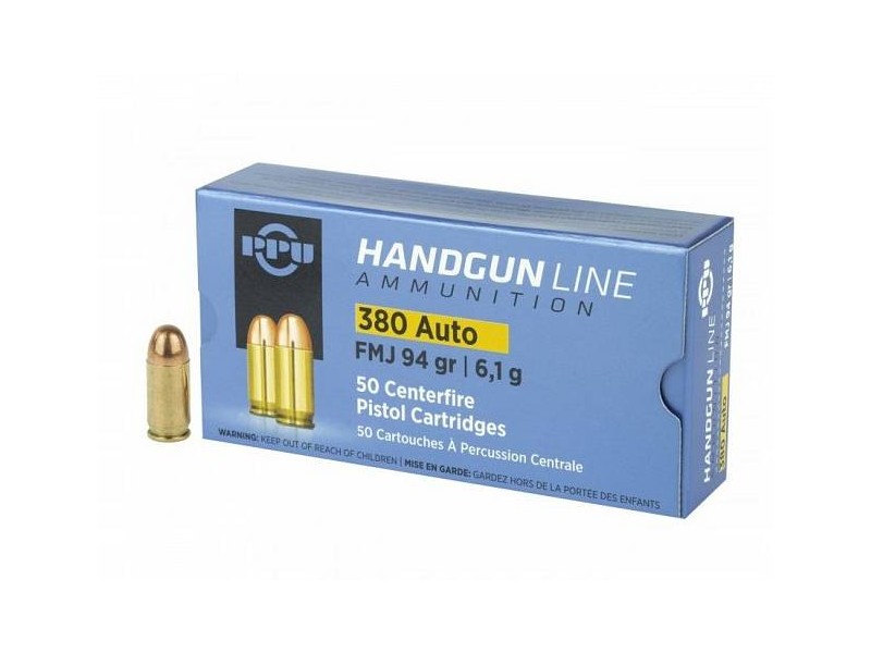 Naboj PPU 9 kratki 6,1g FMJ (.380 auto)