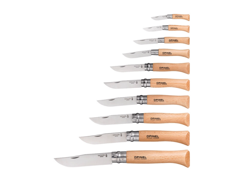 Noži Opinel - Inox SET 10 kom - lesena škatla