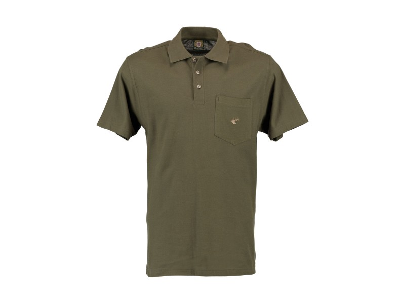 Short Sleeve Shirt with POLO Small Sewn Hunting Motif