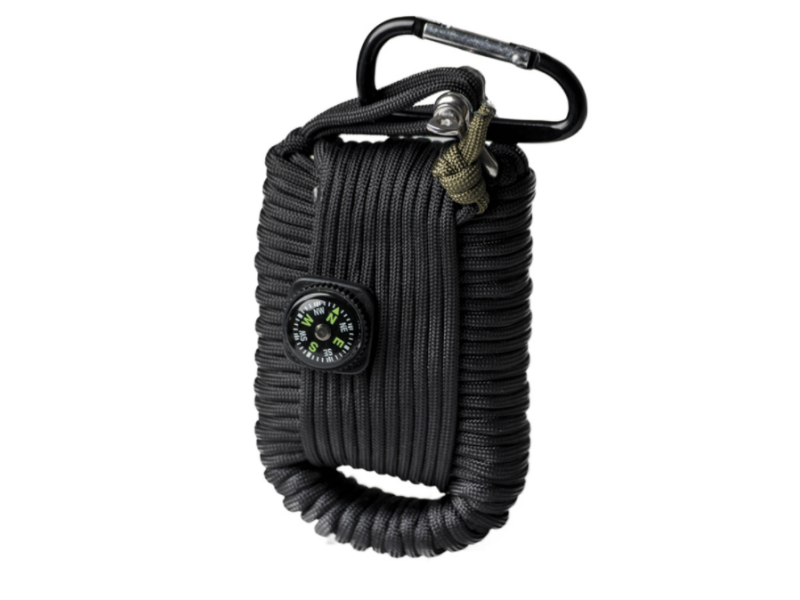 Kit di sopravvivenza in natura PARACORD SURVIVAL KIT - nero