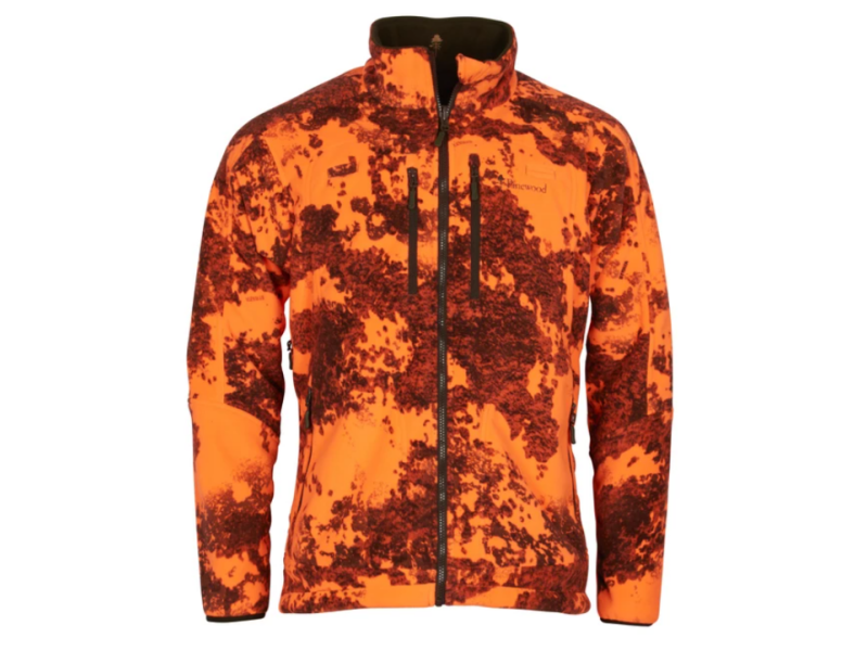 Obrnljiva flis jakna PINEWOOD Furudal Fleece - zelena/oranžna