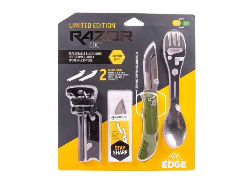 Set OUTDOOR EDGE Razor EDC Combo Pack – omejena izdaja za vsakodnevno uporabo in lov