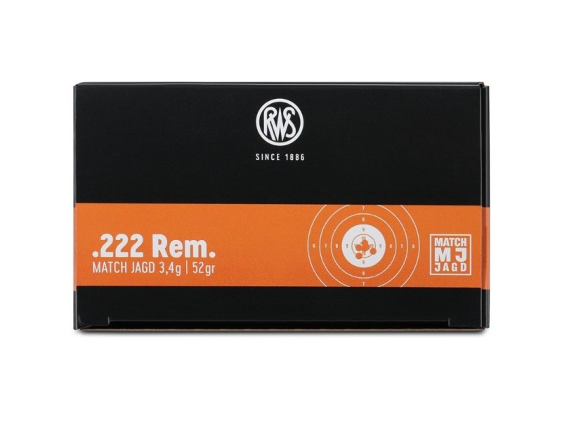 Naboj RWS .222Rem Match Jagd 3.4g