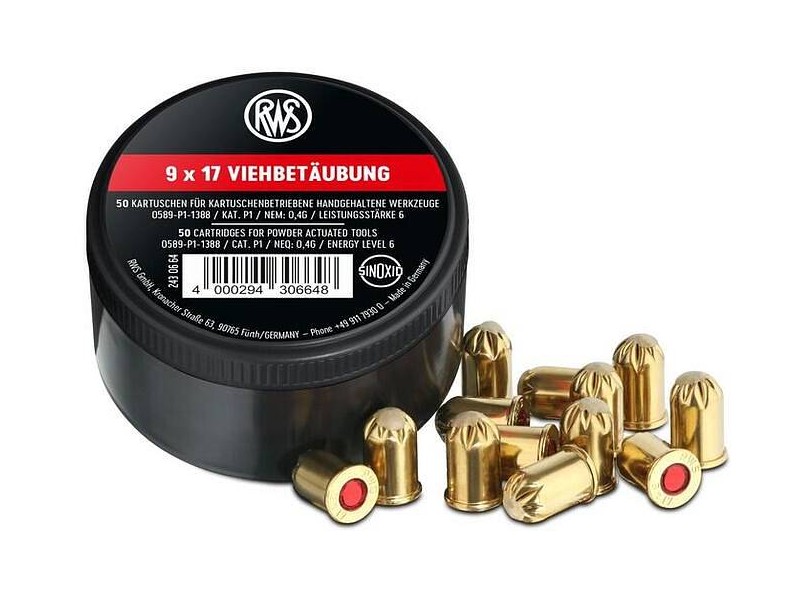 Razpočnik RWS 9 x 17 mm RDEČ (50 kom)