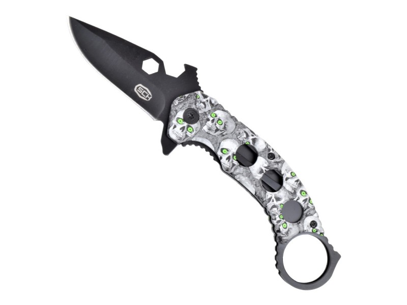 Coltello pieghevole SCK Skulls