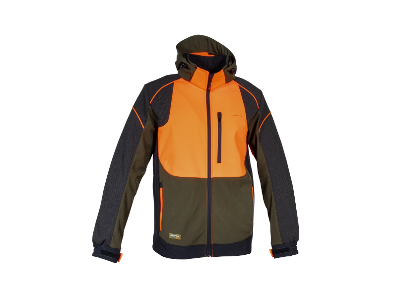 Jakna COFRA Seewald rjavo-zelena/črna/oranžna