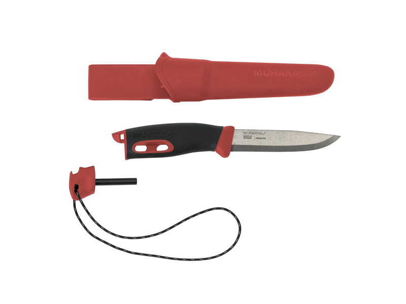 Messer mit Feuerstarter MORAKNIV Spark - bordeauxrot