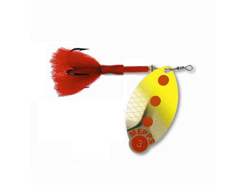 Blestivka MEPPS LUSOX zlatno žute - crvene točkice