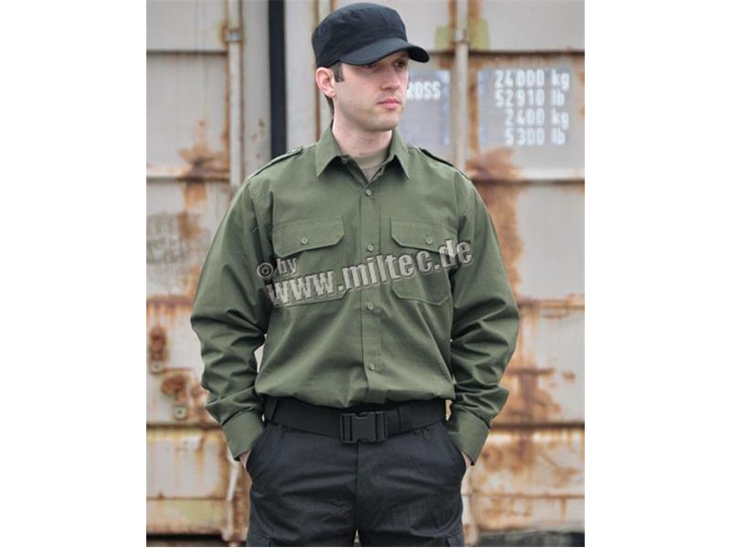 Hemd mit langen Ärmeln Ripstop oliv