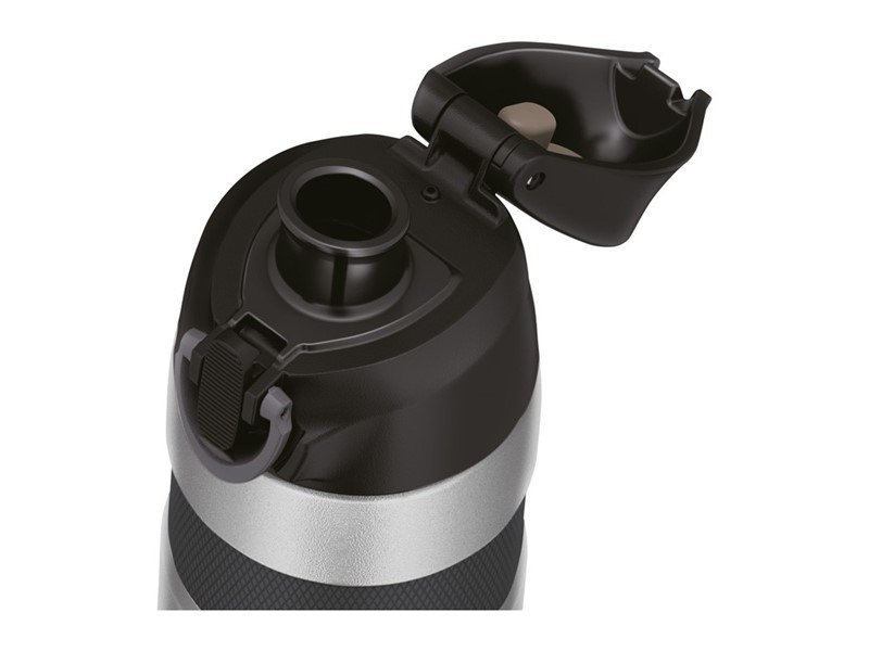 Kolesarska termovka s hidracijskim pokrovčkom THERMOS Sport mug 600ml - srebrna