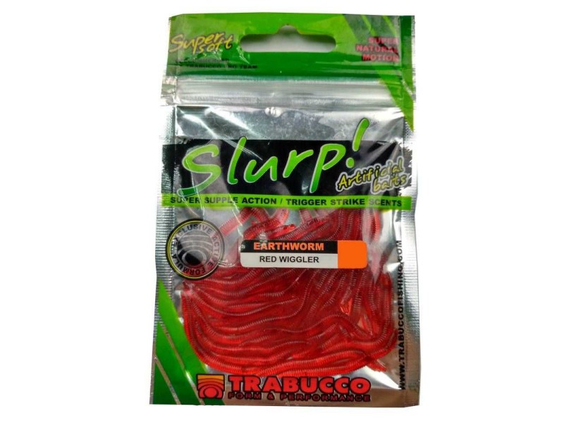 Künstliche Würmer TRABUCCO Erdwurm Roter Wurm