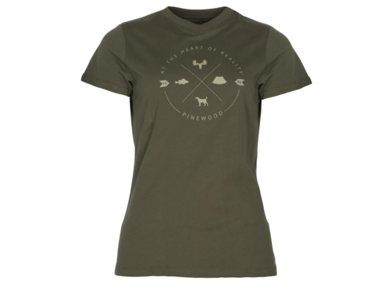 Damen T-Shirt PINEWOOD Finnveden trail - grün