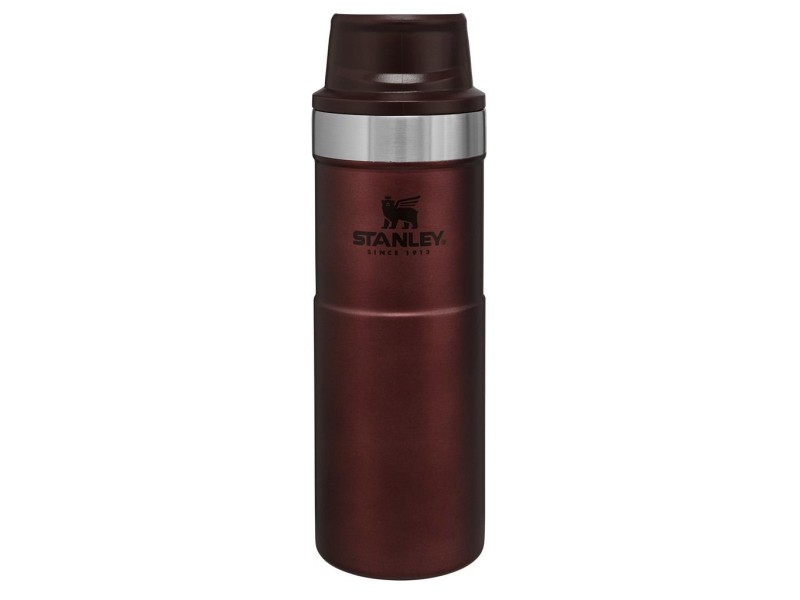 Thermal mug with one-handed opening STANLEY Travel mug 0.473 l- red