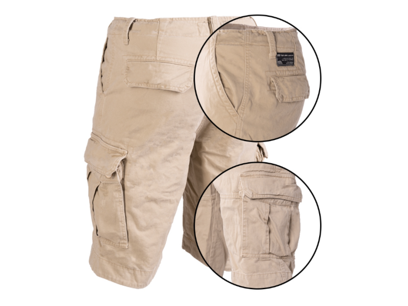 Kurze Hose MILTEC Vintage vorgewaschen - Khaki