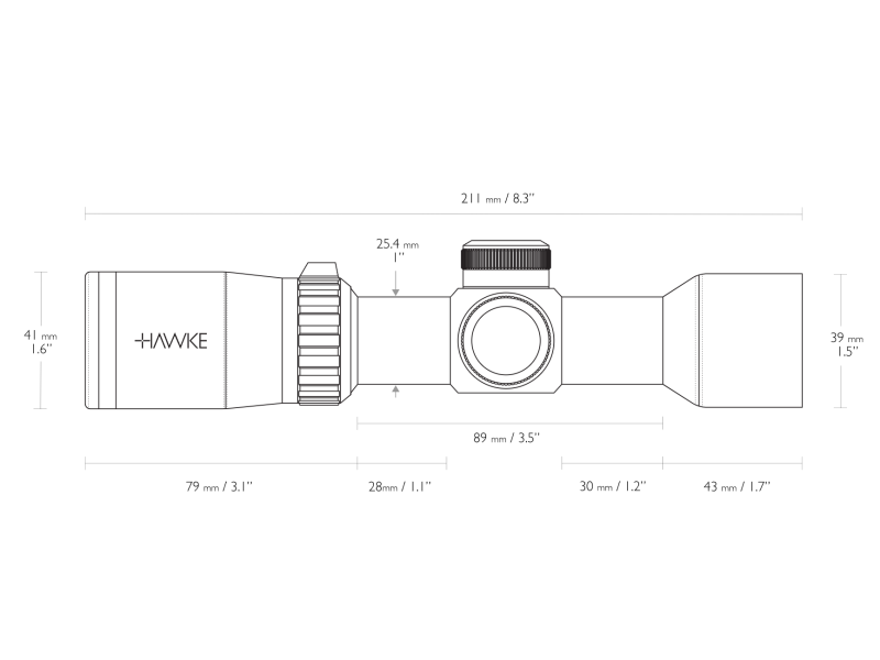 HAWKE 1.5-5x32 XB SR crossbow scope
